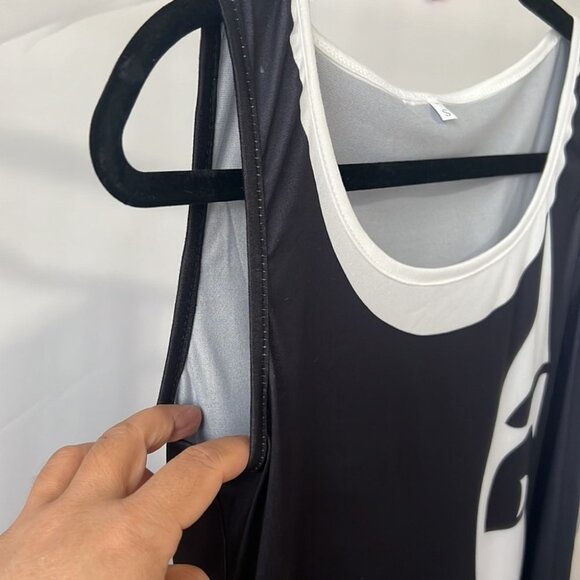 Nwot - Women's Face Fake Summer Sleeveless Beachwear Midi Dress. Size: S - Picture 6 of 7